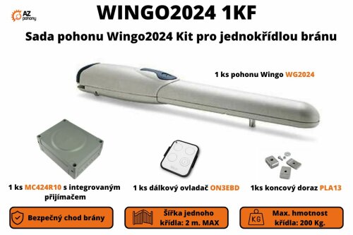 Wingo2024 1KF - sada pohonu Wingo2024Kit pro jednokřídlou bránu
